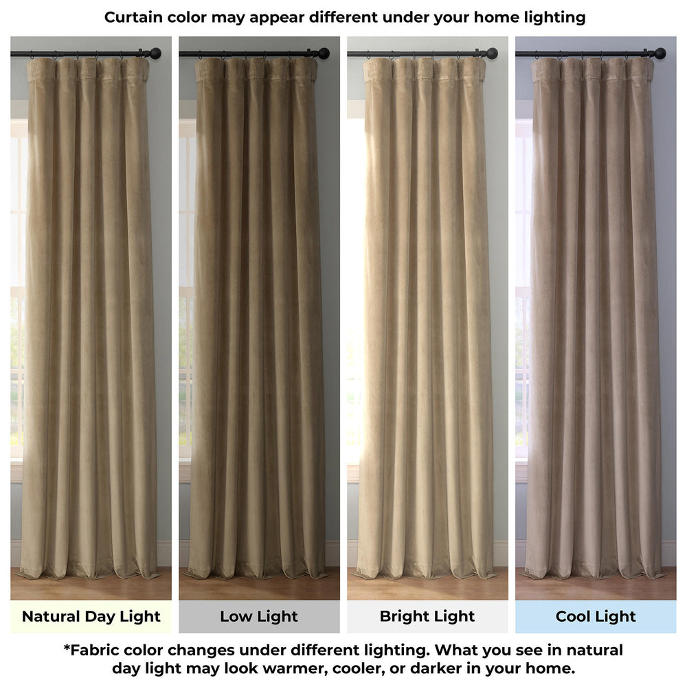 Harbor Beige Urban Lush Velvet Custom Curtain