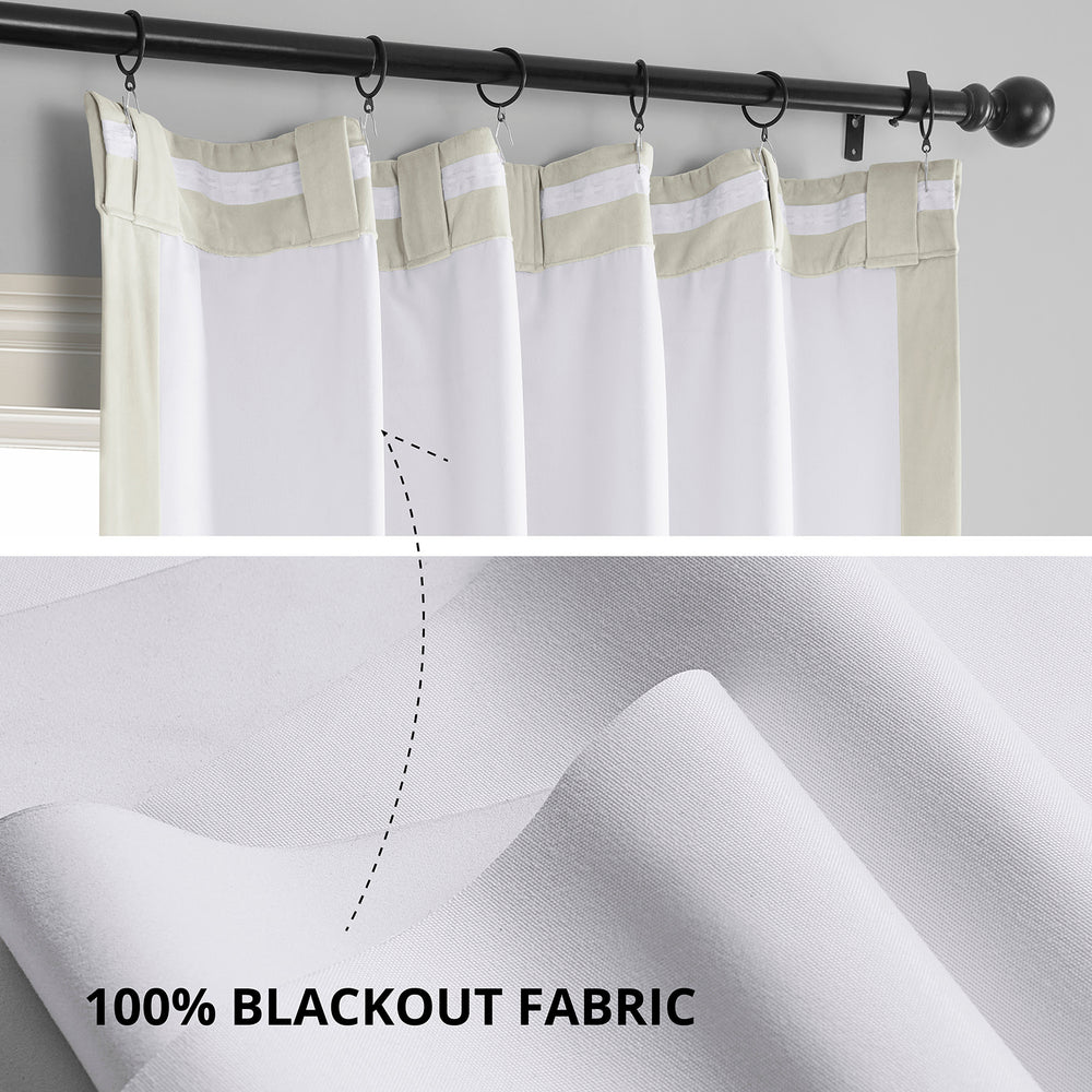 Porcelain White Signature Velvet Blackout Curtain