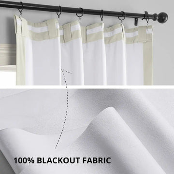 Porcelain White Signature Velvet Blackout Curtain