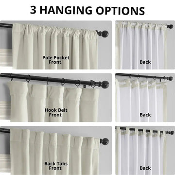 Porcelain White Signature Velvet Blackout Curtain