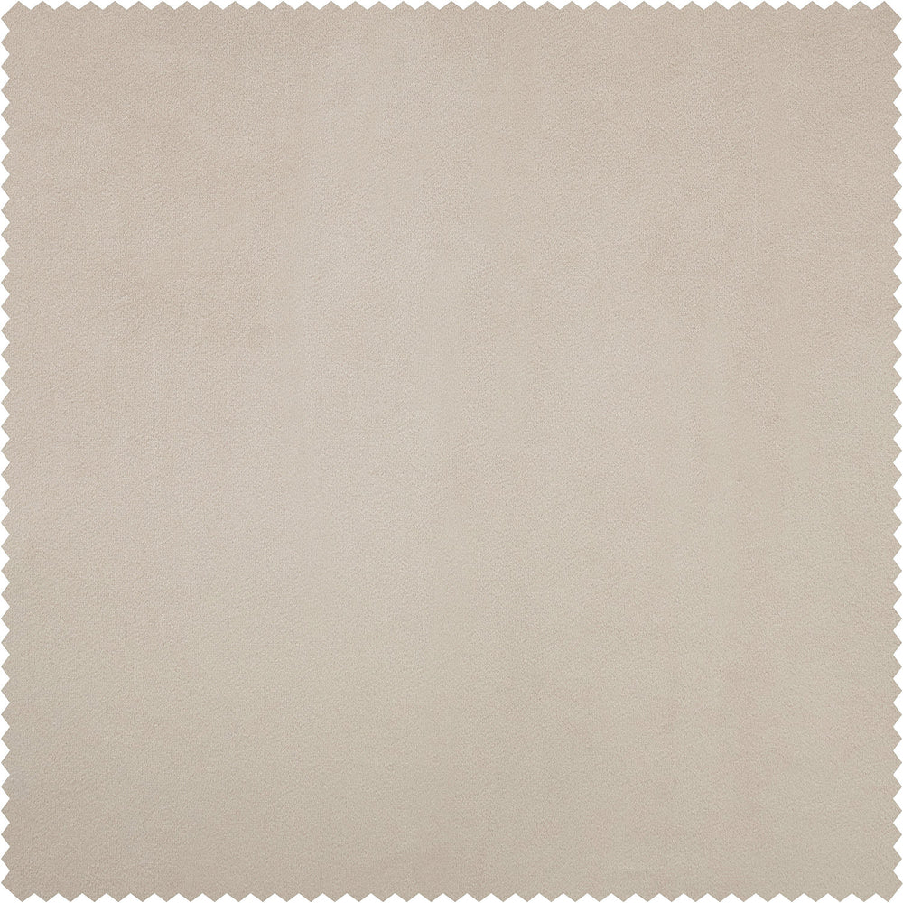 Alabaster Beige Signature Velvet Custom Curtain