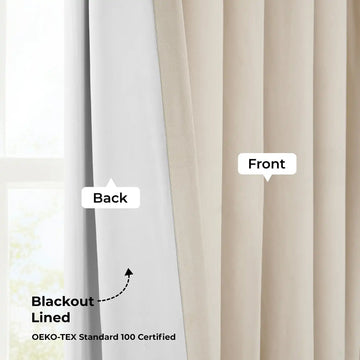 Alabaster Beige Grommet Signature Velvet Blackout Curtain