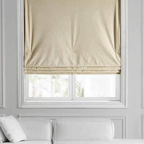 Alabaster Beige Signature Velvet Roman Shade