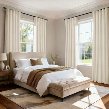 Alabaster Beige Signature Velvet Blackout Curtain