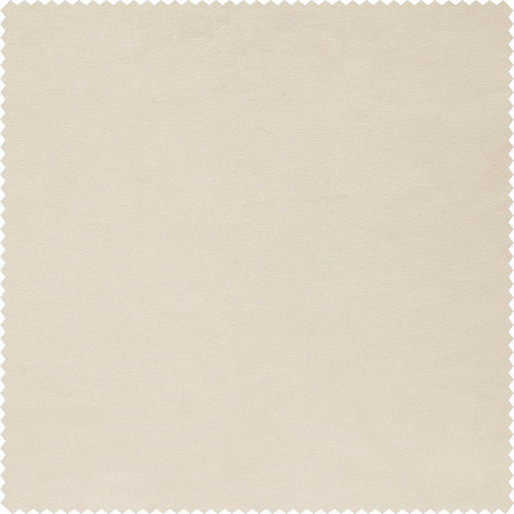 Alabaster Beige Signature Velvet Custom Curtain