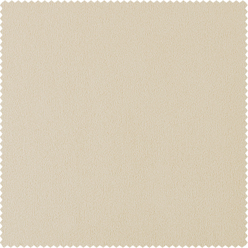 Alabaster Beige Signature Velvet Custom Curtain
