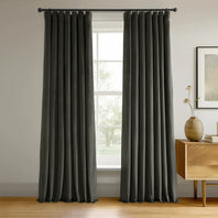 Gunmetal Grey Signature Velvet Blackout Curtain