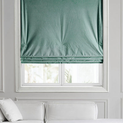 Aqua Mist Signature Velvet Roman Shade