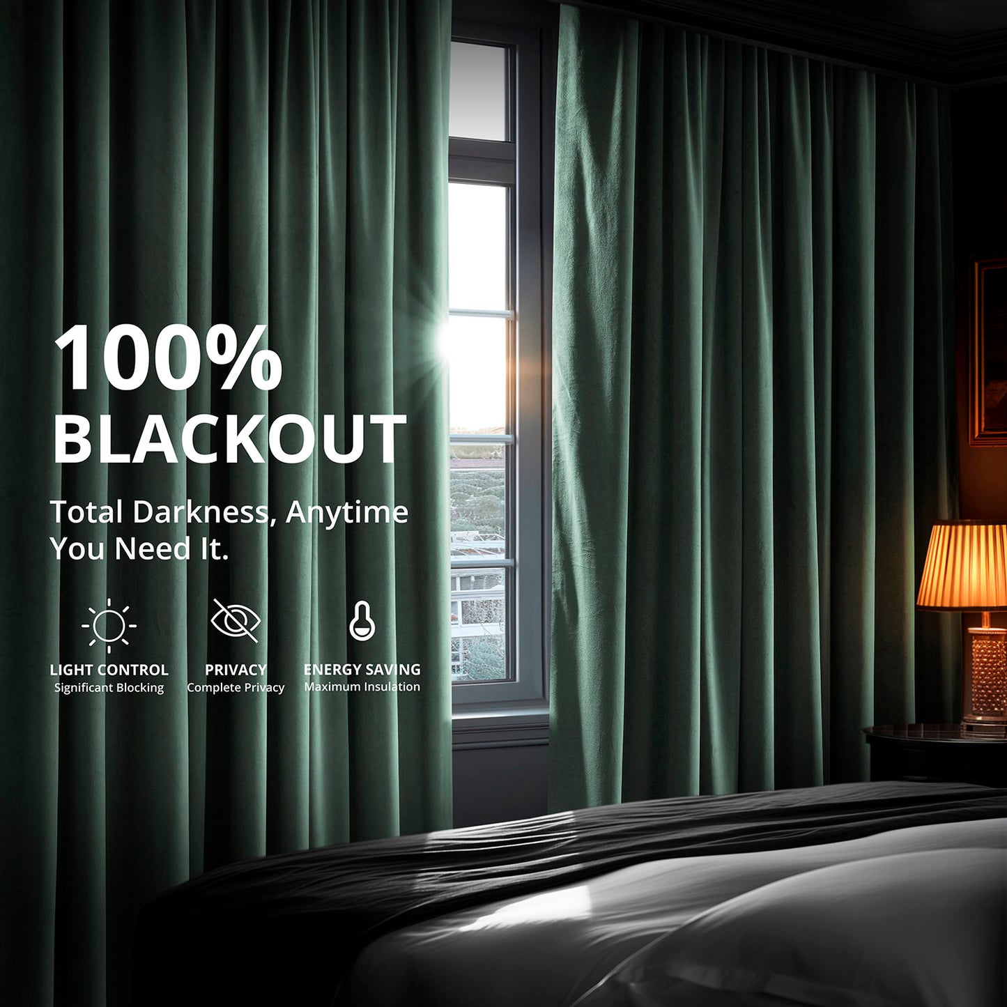 Aqua Mist Signature Velvet Blackout Curtain