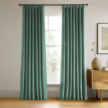 Aqua Mist Signature Velvet Blackout Curtain