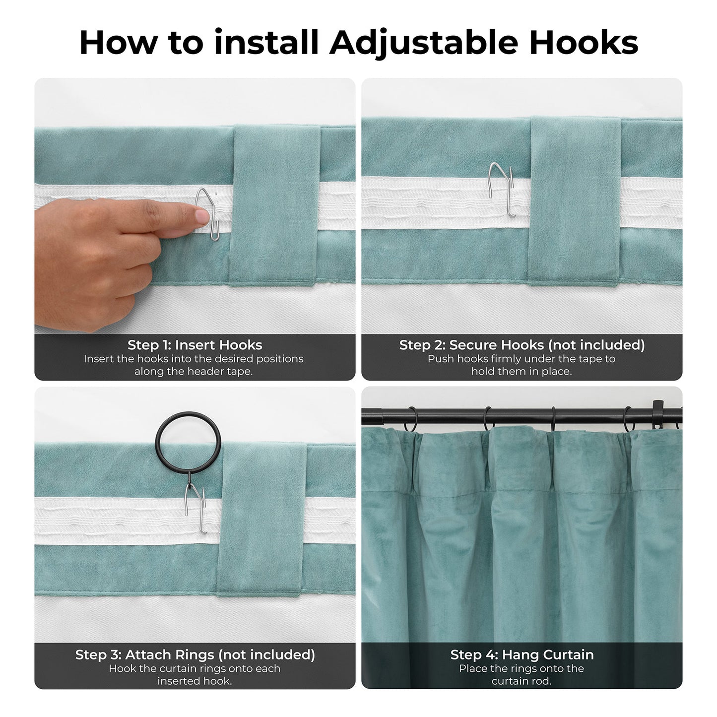 Aqua Mist Signature Velvet Blackout Curtain