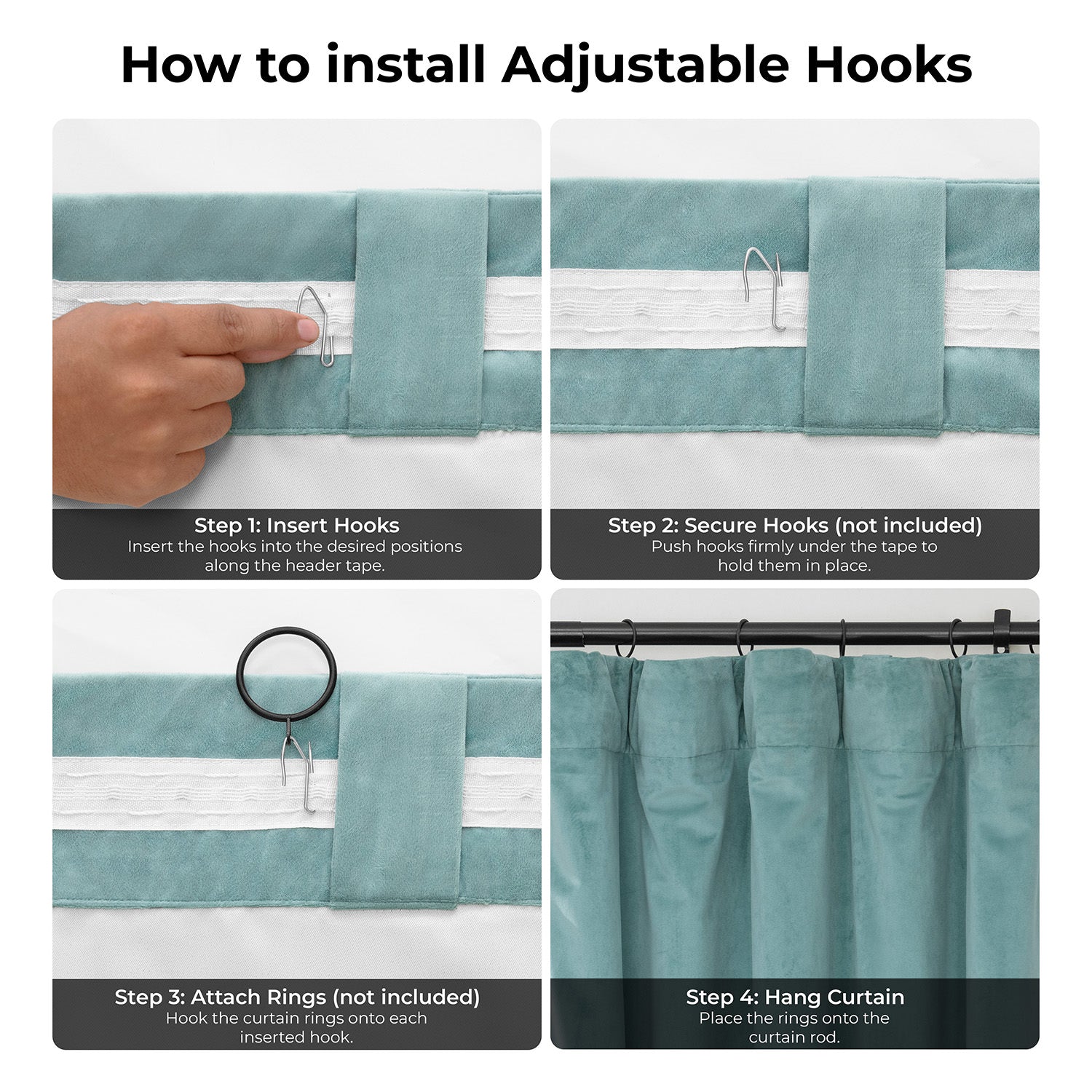 Aqua Mist Signature Velvet Blackout Curtain