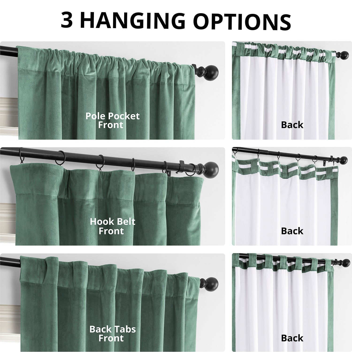 Aqua Mist Signature Velvet Blackout Curtain