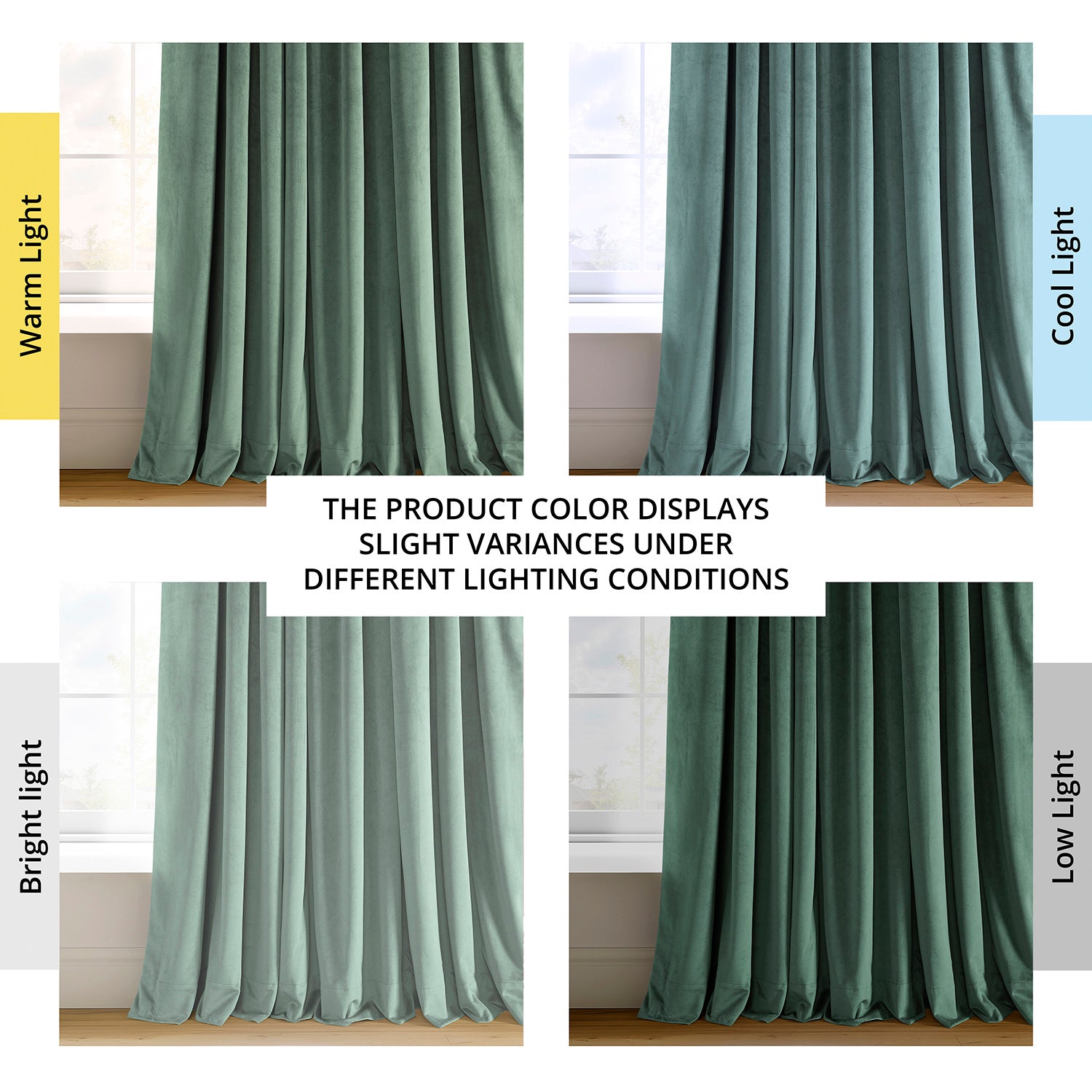 Aqua Mist Signature Velvet Blackout Curtain