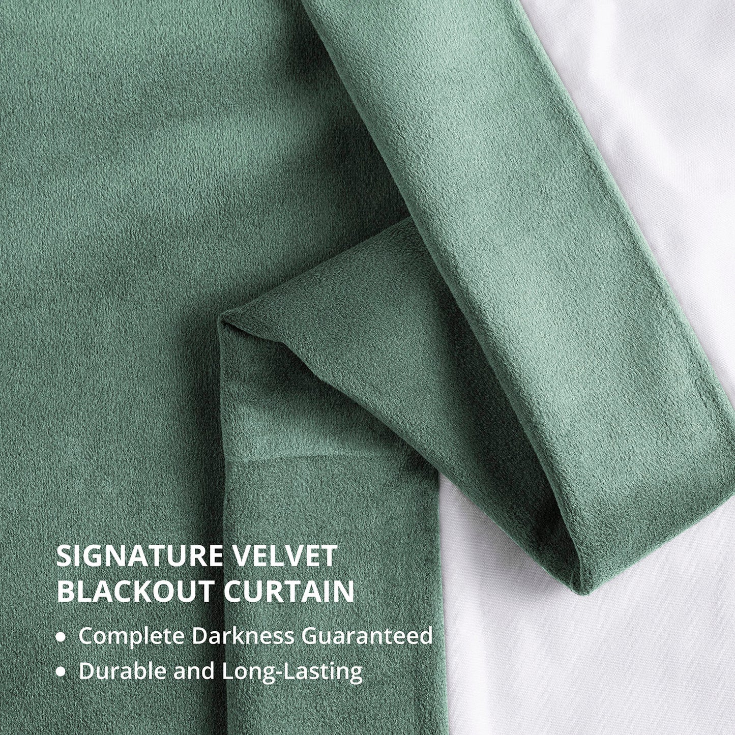 Aqua Mist Signature Velvet Blackout Curtain