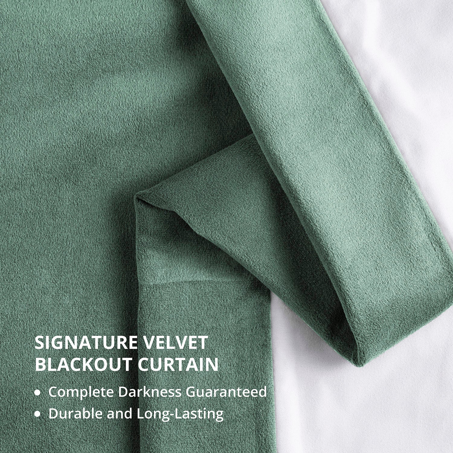 Aqua Mist Signature Velvet Blackout Curtain