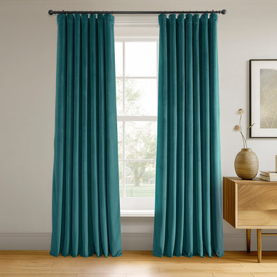 Everglade Teal Signature Velvet Blackout Curtain