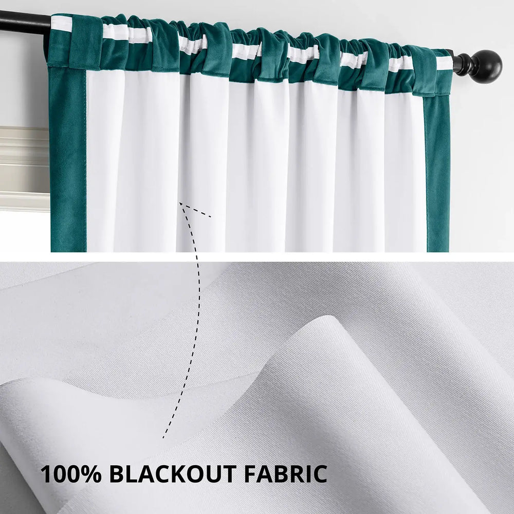 Everglade Teal Signature Velvet Blackout Curtain