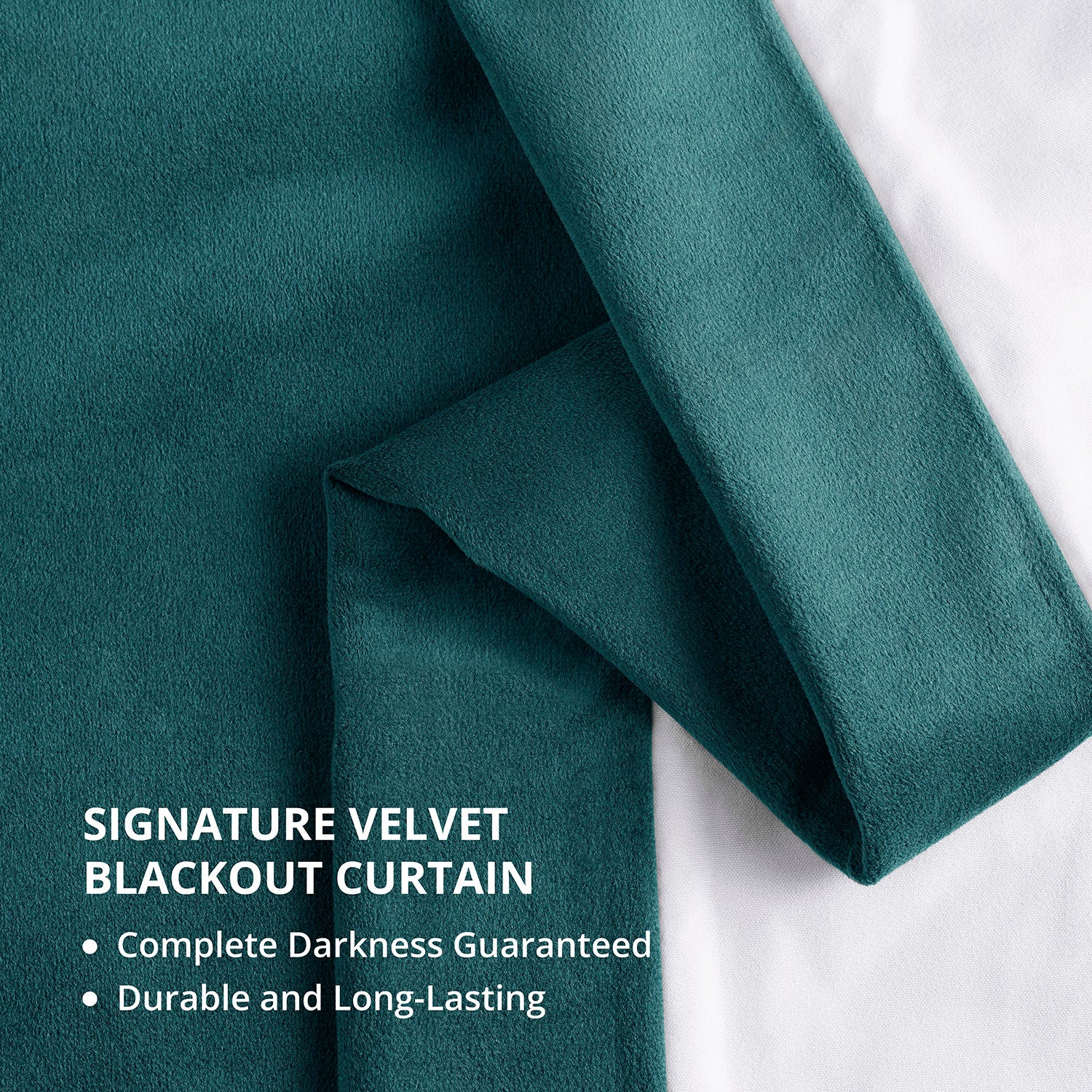 Everglade Teal Grommet Signature Velvet Blackout Curtain