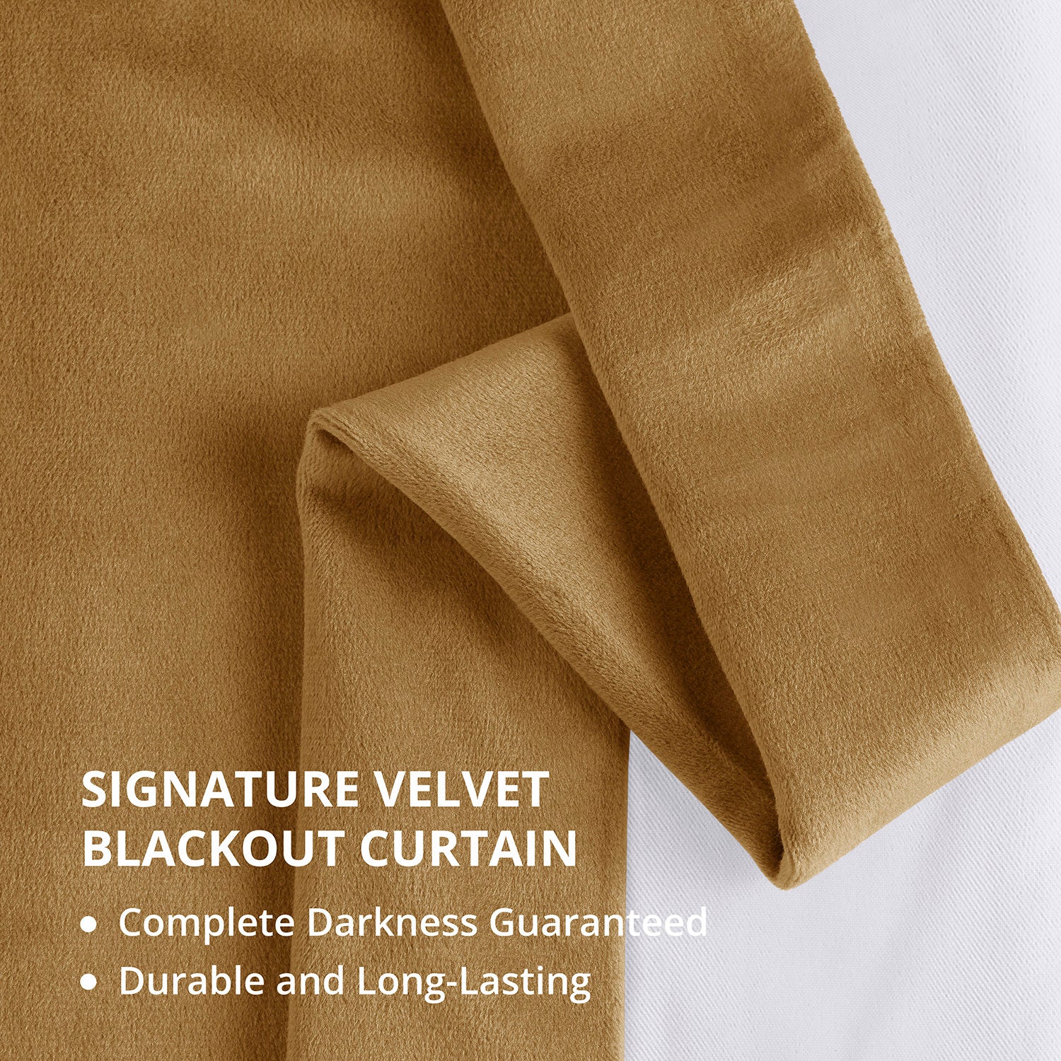 Amber Gold Signature Velvet Blackout Curtain