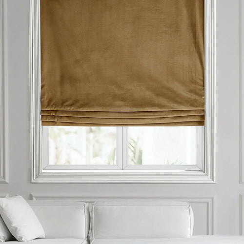 Amber Gold Signature Velvet Roman Shade
