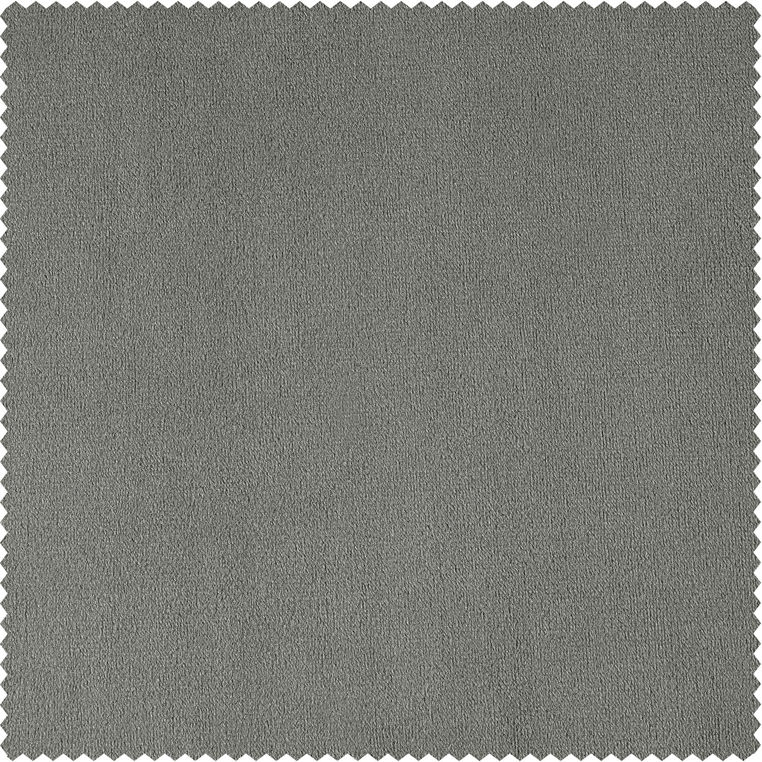 Silver Grey Signature Velvet Custom Curtain