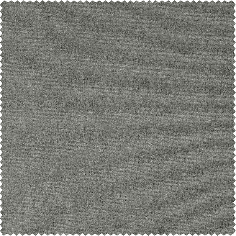 Silver Grey Signature Velvet Custom Curtain