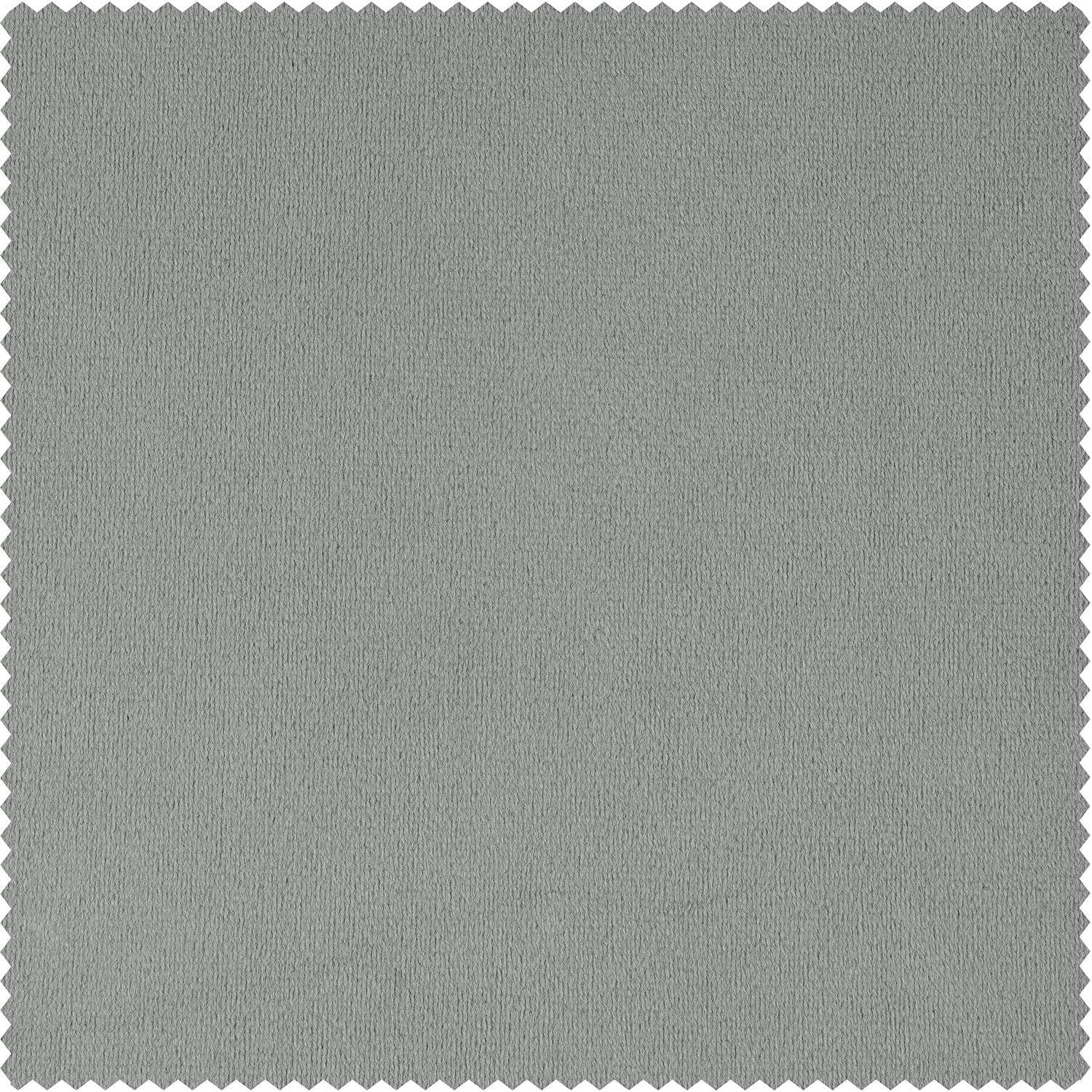 Silver Grey Signature Velvet Custom Curtain