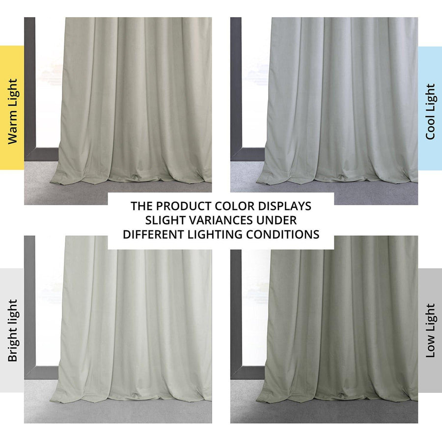 Reflection Grey French Pleat Signature Velvet Blackout Curtain - HalfPriceDrapes.com