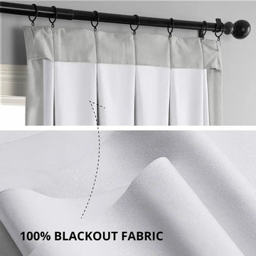 Reflection Grey French Pleat Signature Velvet Blackout Curtain