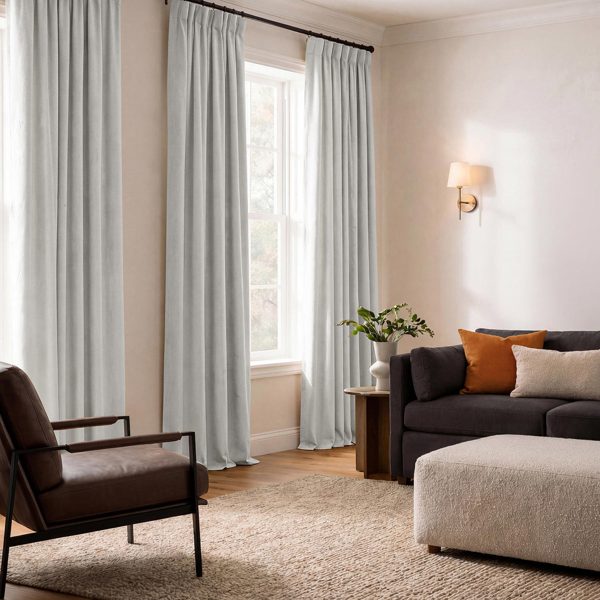 Reflection Grey Signature Velvet Blackout Curtain