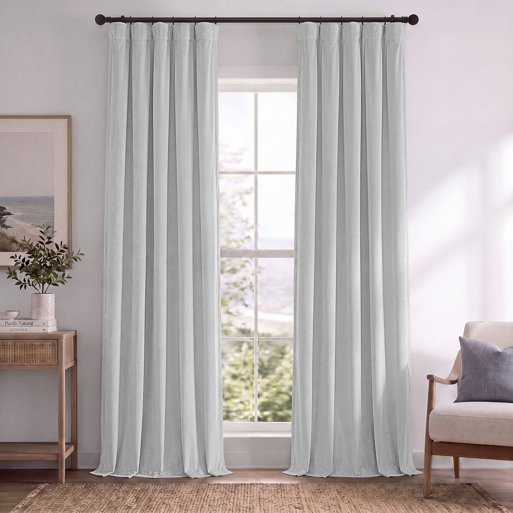 Reflection Grey Signature Velvet Blackout Curtain