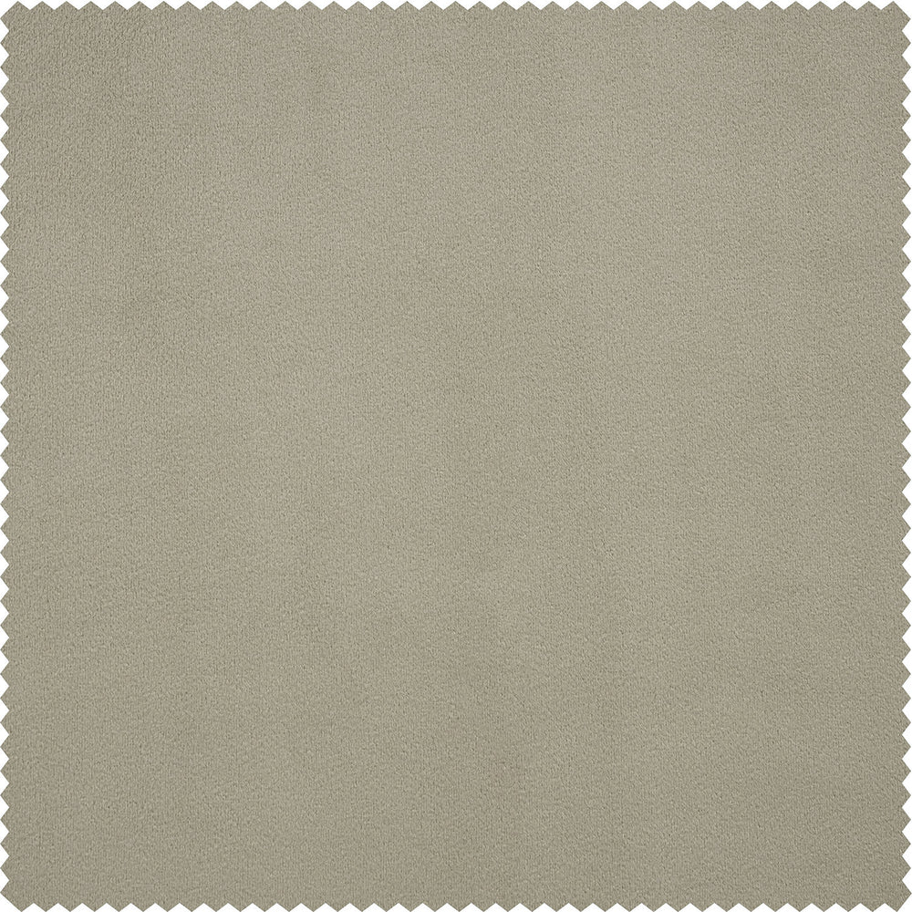 Cool Beige Signature Velvet Custom Curtain