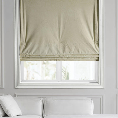 Cool Beige Signature Velvet Roman Shade