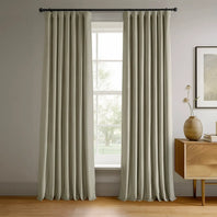 Cool Beige Signature Velvet Blackout Curtain