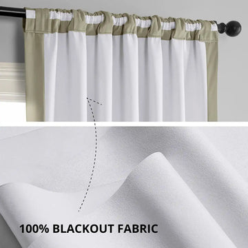 Cool Beige Signature Velvet Blackout Curtain