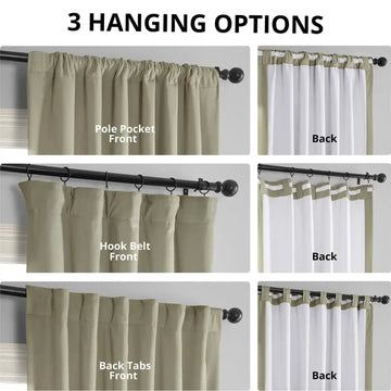 Cool Beige Signature Velvet Blackout Curtain