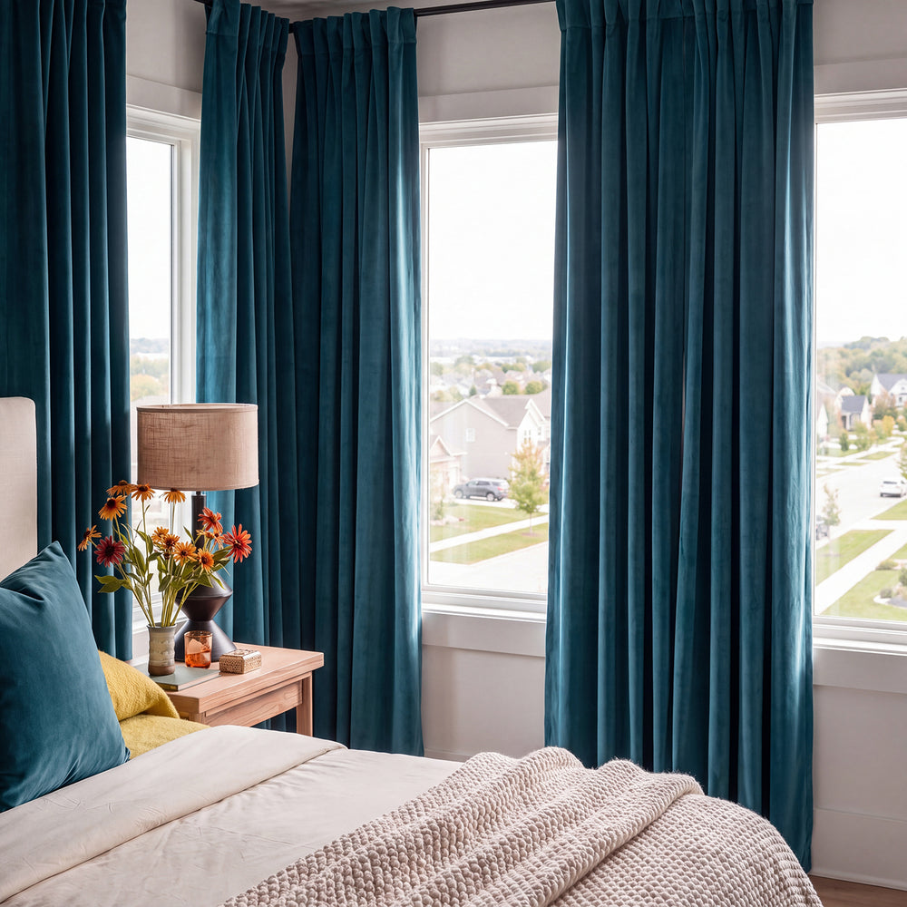 Twilight Blue Signature Velvet Custom Curtain