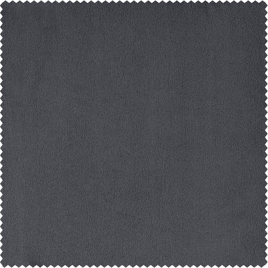 Distance Blue Grey Signature Velvet Custom Curtain - HalfPriceDrapes.com