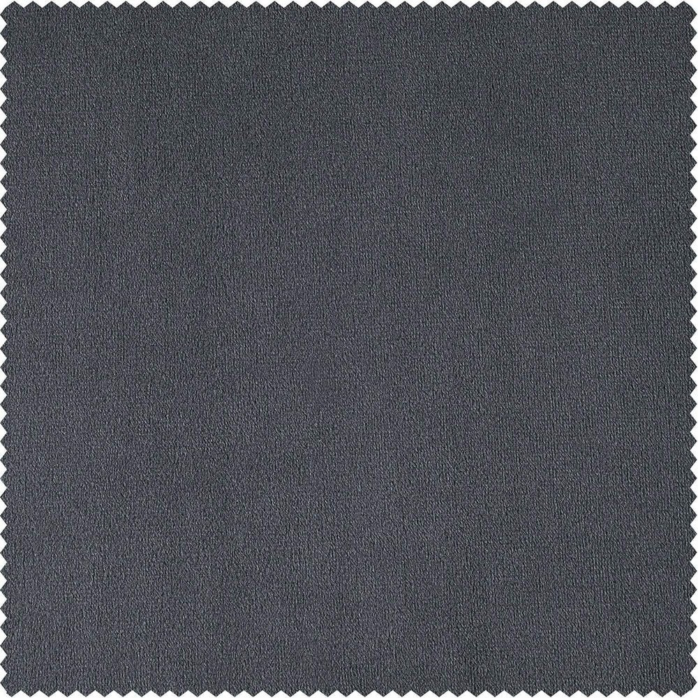 Distance Blue Grey Signature Velvet Custom Curtain