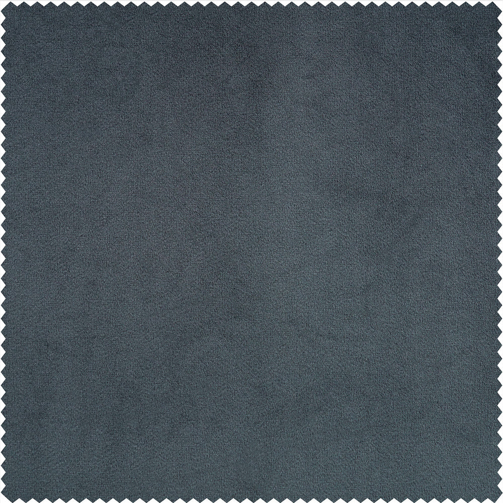 Distance Blue Grey Signature Velvet Custom Curtain