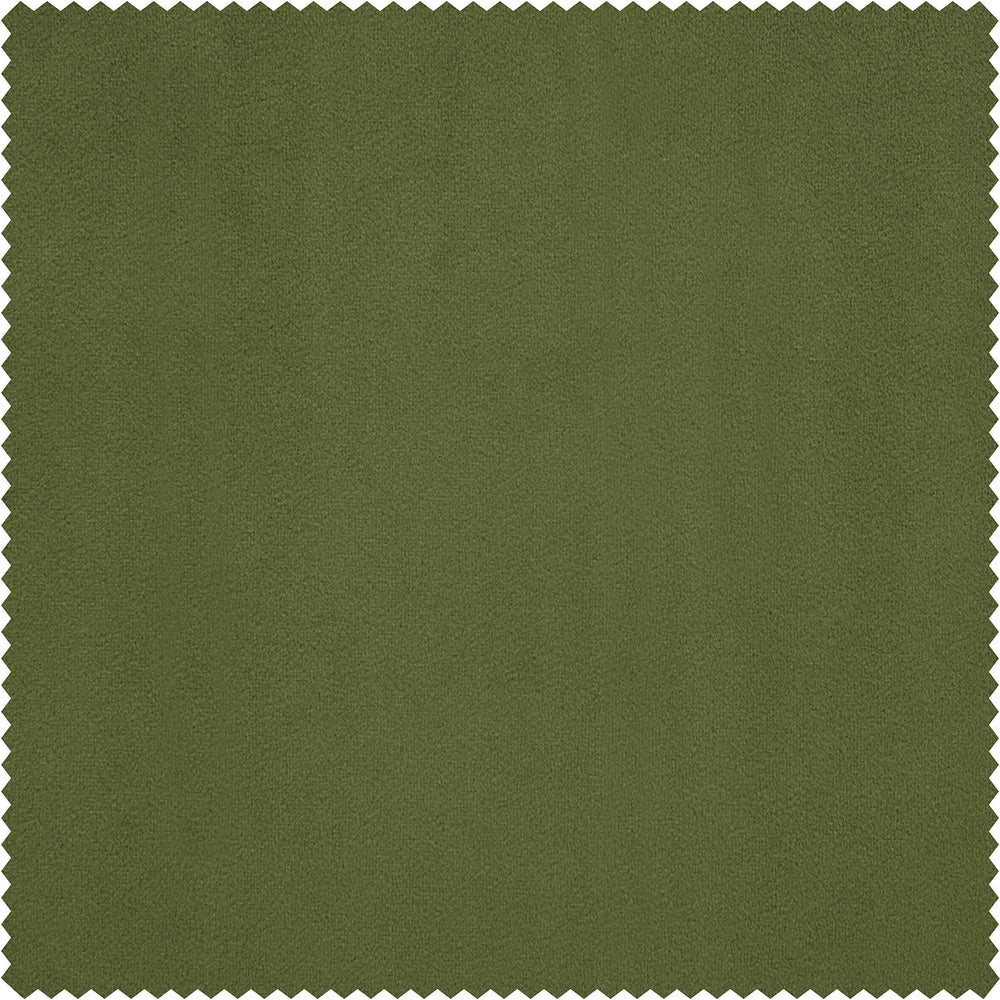 Basque Green Signature Velvet Custom Curtain