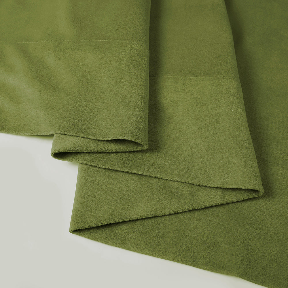 Basque Green Signature Velvet Custom Curtain