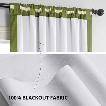 Basque Green Signature Velvet Blackout Curtain