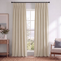 Neutral Ground Pinch Pleat Signature Velvet Blackout Curtain