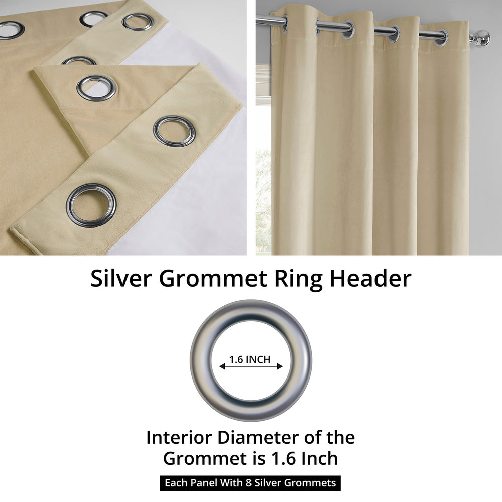 Neutral Ground Grommet Signature Velvet Blackout Curtain
