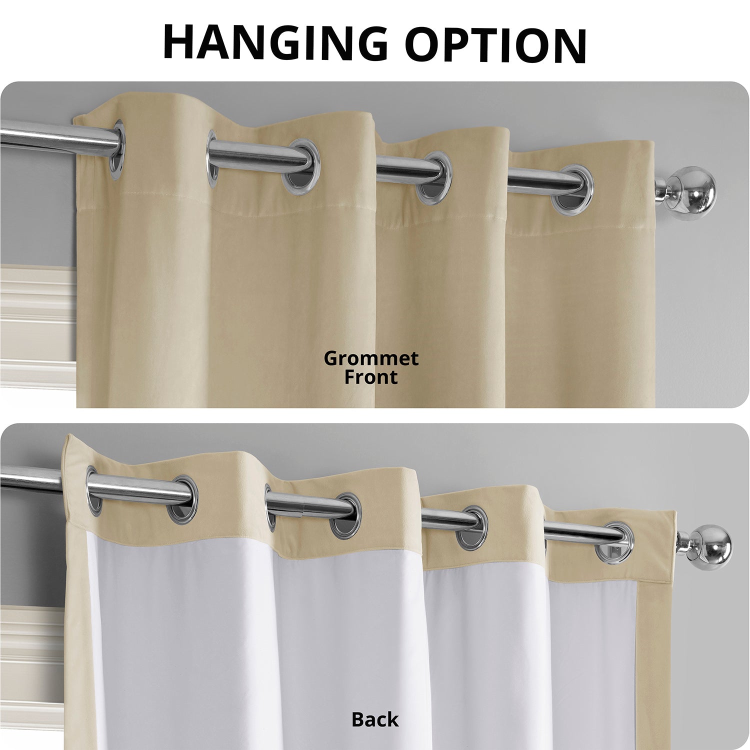 Neutral Ground Grommet Signature Velvet Blackout Curtain