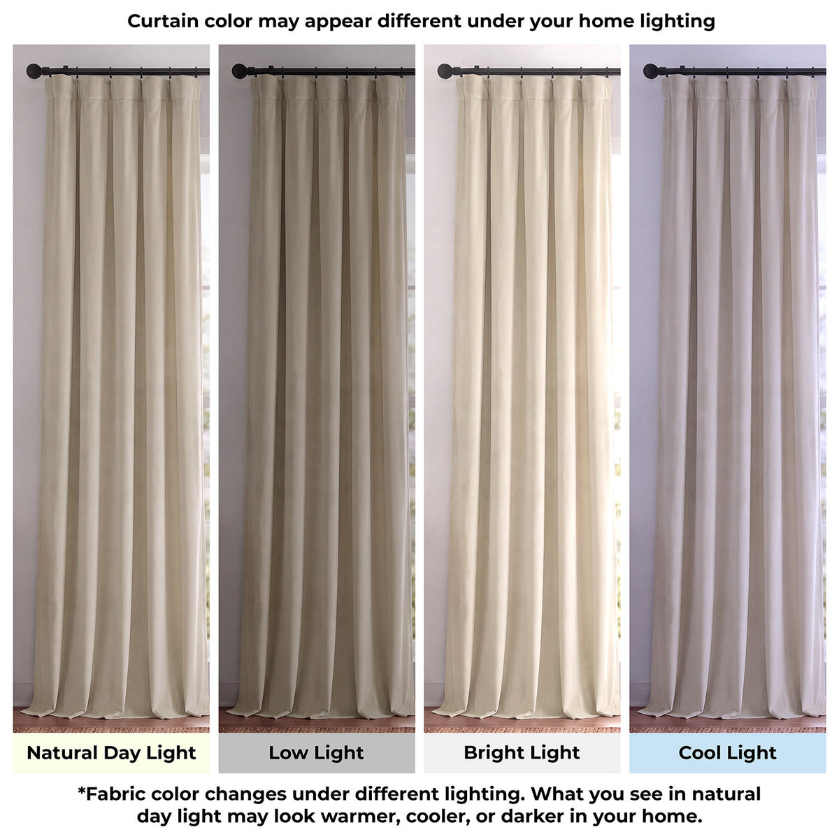 Neutral Ground Signature Velvet Blackout Curtain