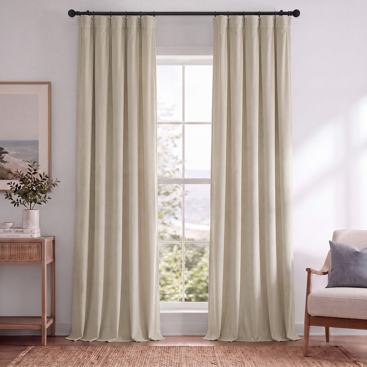 Neutral Ground Signature Velvet Blackout Curtain