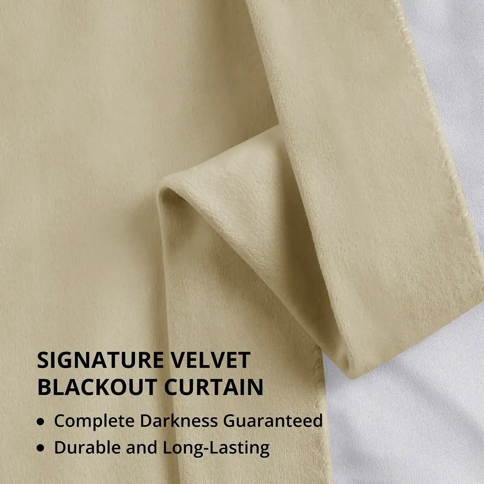 Neutral Ground Signature Velvet Blackout Curtain – HalfPriceDrapes.com